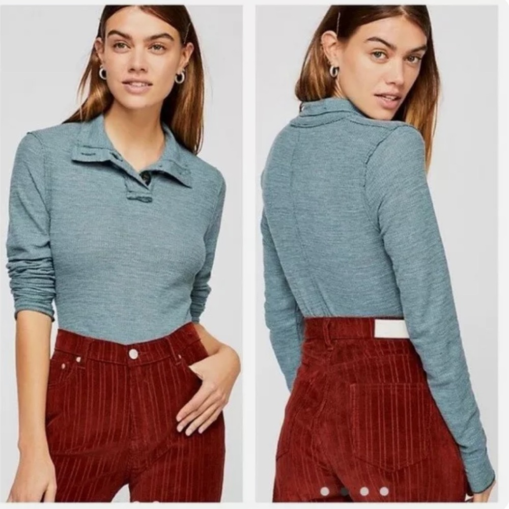 NWOT Free People We the People Marigold Turtleneck